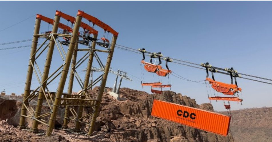 Teleferica per materiali con container in Arabia Saudita